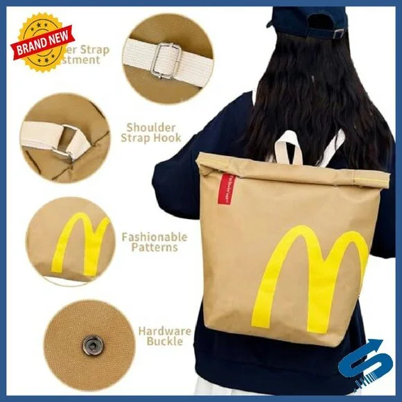 Large Canvas Backpack with Adjustable Straps for Travel Work - Picture 4 of 8